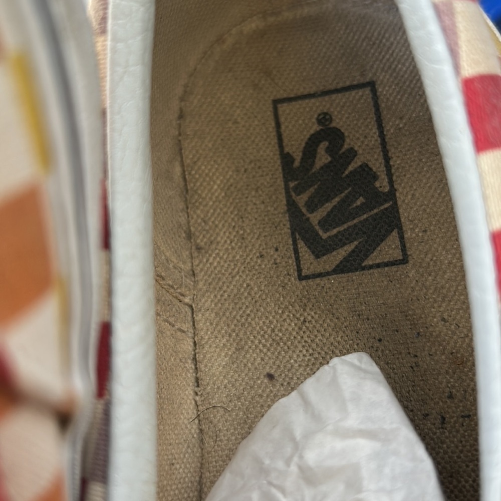 Rainbow Slip On Checkerboard Vans Shoe - Picture 9 of 10